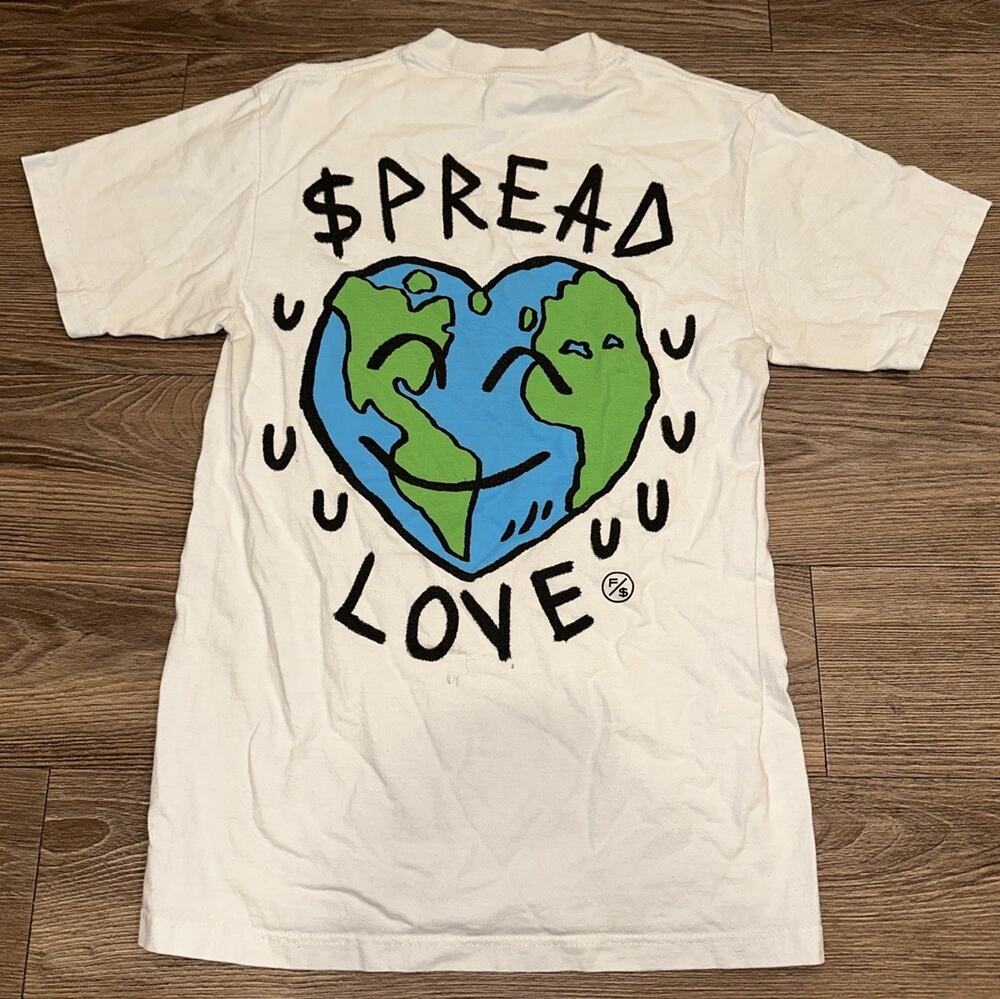 Fly Supply T Shirt "$PREAD LOVE” in White Size Mens Medium